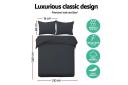 Giselle Bedding Classic Quilt Cover Set (Black) - King