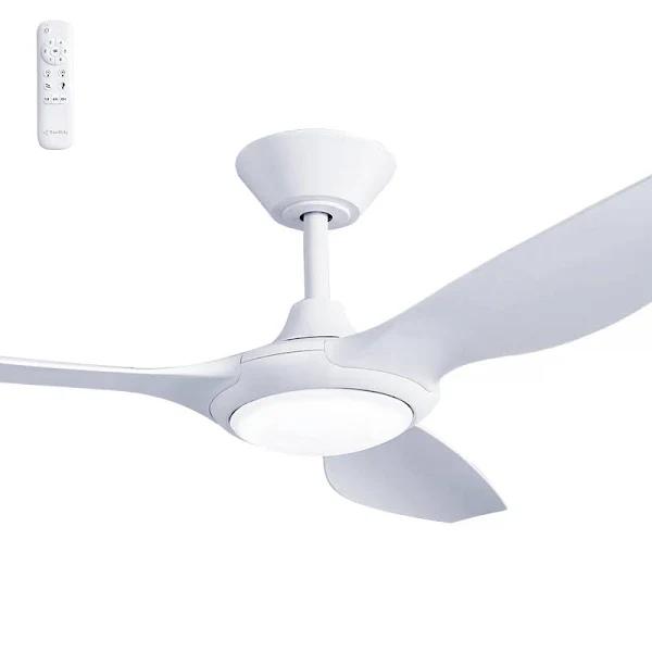 ThreeSixty 142cm 18W White Delta 3 Blade LED Light Ceiling Fan