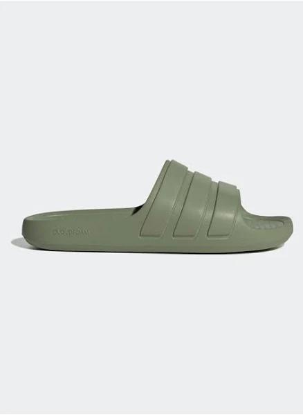 Adidas Sportswear - Green Slides - Adilette Flow Slides - Unisex - Size M11/W12 at The Iconic