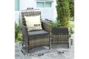 Livsip Outdoor Furniture Setting 3 Piece Grey