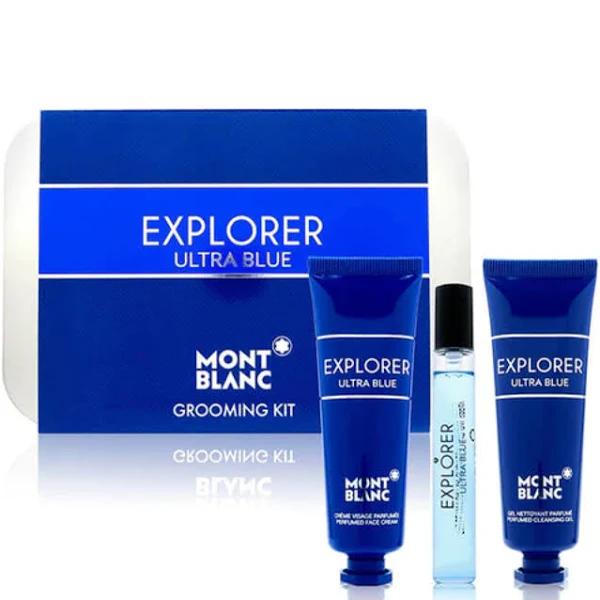 Montblanc Explorer Ultra Blue Grooming Kit 3pc Set 7.5ml