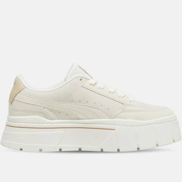 Puma Mayze Stack Sneakers in oatmeal-White