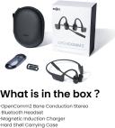 Shokz OpenComm 2 Wireless Bone Conduction Headsets, Bluetooth Wireless Headset with Noise Canceling Microphone, 16 Hours Talk Time, Open-Ear