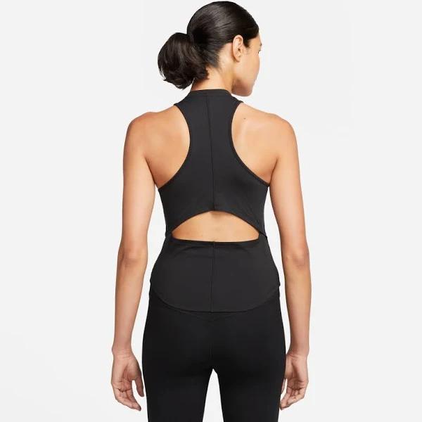 Nike Dri-FIT One Luxe Women's Cropped Tank Top - Black - 50% Recycled Polyester