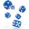 Oakie DOAKIE Dice D6 16 mm Speckled - Blue (12)