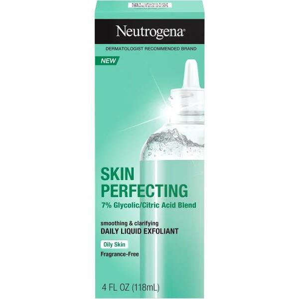 Neutrogena Skin Perfecting Daily Liquid Exfoliant Oily Skin Fragrance-Free 4 fl oz (118 ml)