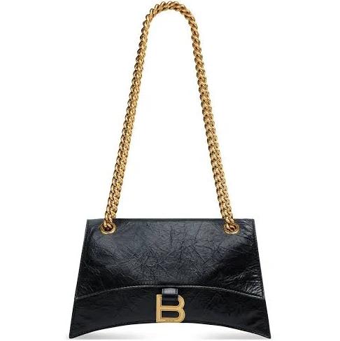 Balenciaga | Small Black Leather Crush Bag