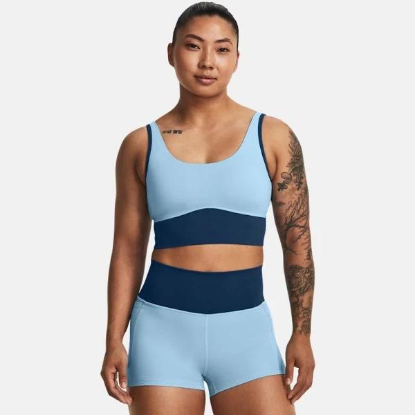 Under Armour Women's Meridian Fitted Crop Tank Blue SM