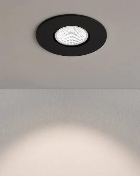 MFL by Masson Accent Gimble LED Dimmable Black Downlight in Cool White