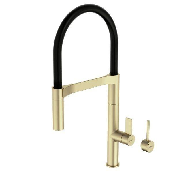 Caroma Liano II Pull Down Sink Mixer With Dual Spray - Brushed Brass