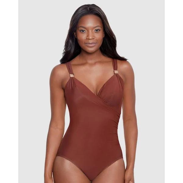 Miraclesuit Swim Razzle Dazzle Siren Crossover Shaping Swimsuit