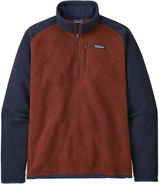 Patagonia Better Sweater 1/4 Zip - Barn Red W / New Navy - M - Men