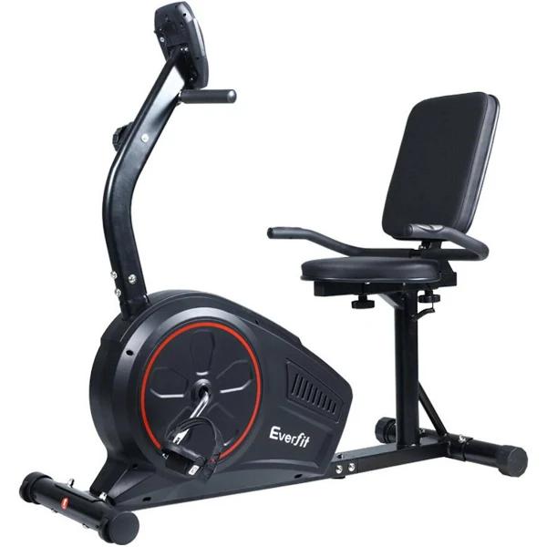 Everfit Magnetic Recumbent Exercise Bike Fitness Trainer Home Gym Equipment Black