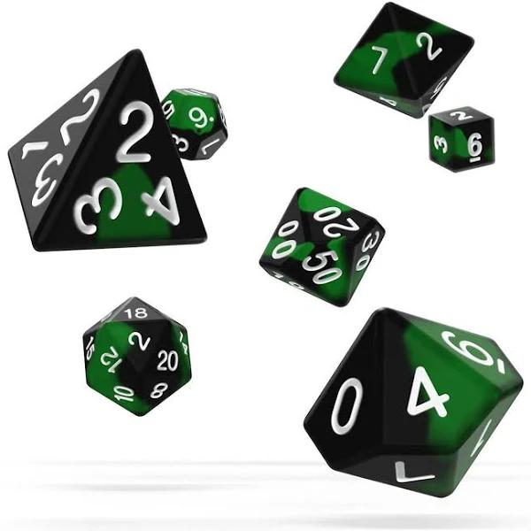 Oakie DOAKIE Dice RPG Set Glow in The Dark - Biohazard (7)