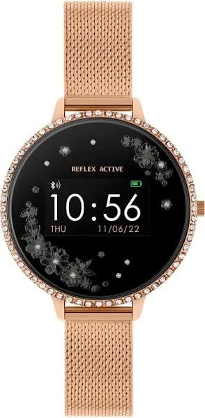 Reflex Active RA03-4042 Crystal Rose Gold Mesh Smart Watch