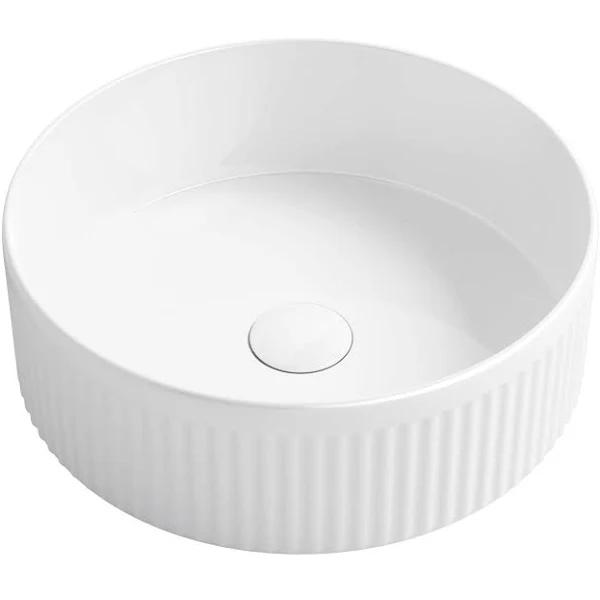 Otti Oxford Basin Round 395mm Above Counter Gloss White OT3950