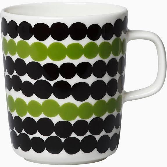 Marimekko - Black and Green Siirtolapuutarha Mug - Homewares