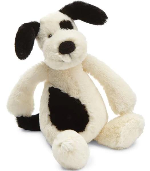 Jellycat - Bashful Black & Cream Puppy Small