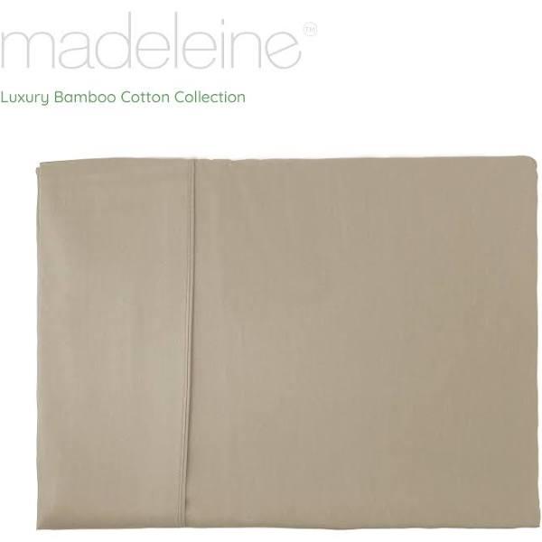 Madeleine Hotel Linen Bamboo Cotton Sheets Set - Stone / Single