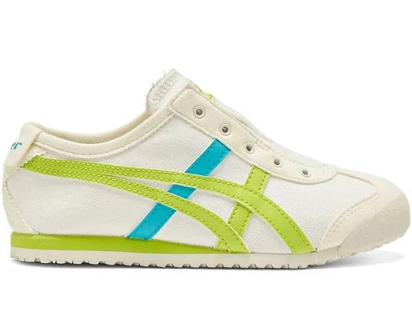 Onitsuka Tiger Mexico 66 Slip-on Kids Cream/Neon Lime K12 US