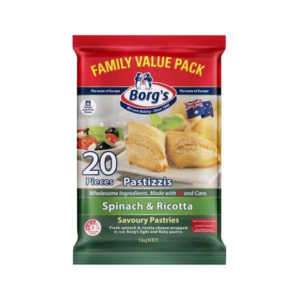 Borg's Spinach Pastizzi Value Pack 1kg