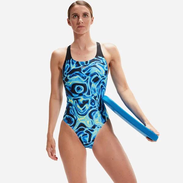 Speedo Allover Digital Powerback - Women's Swimsuit