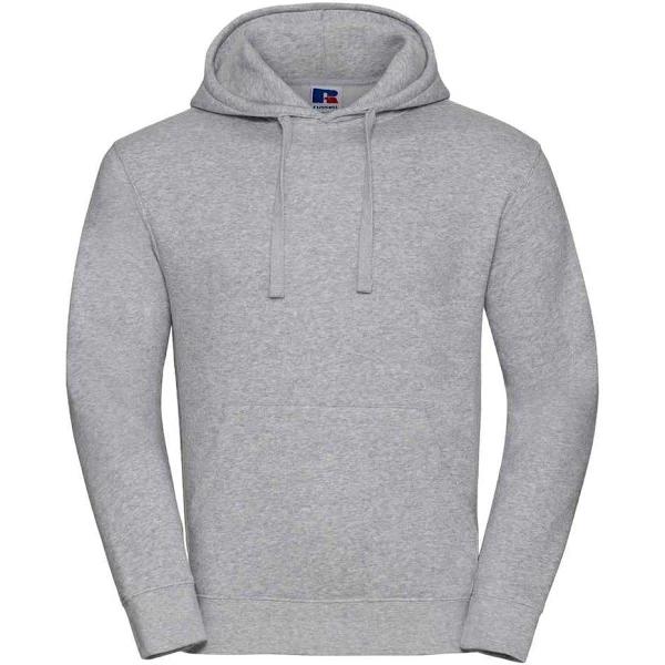 Russell Mens Authentic Hoodie Light Oxford XXL Combed Ringspun Cotton Polyester Mens Hoodie