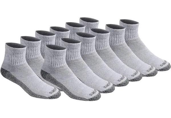 Dickies Men's Dri-tech Moisture Control Quarter Multipack Socks (6 Pairs)