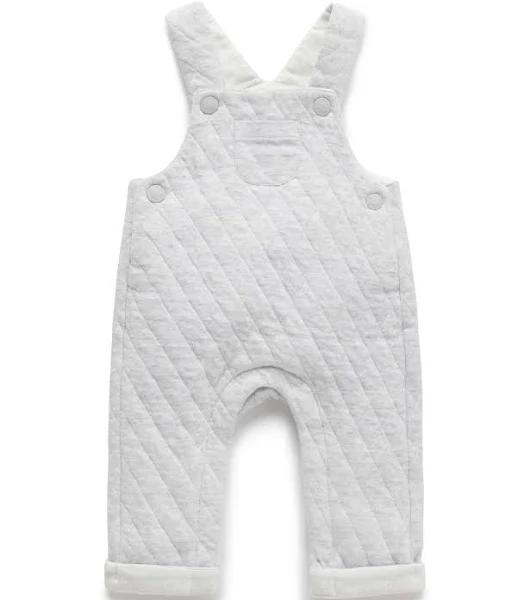 Purebaby Quilted Overall Pale Grey Melange / 00