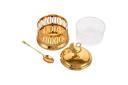 European-style Glass Storage Jar Lid Tea Table Candy Home Kitchen Salt Seasoning Sealed Gold Coffee Jars Lids