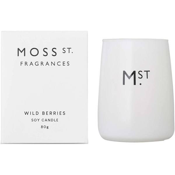 Moss St. Fragrances Wild Berries Scented Soy Candle - 80g