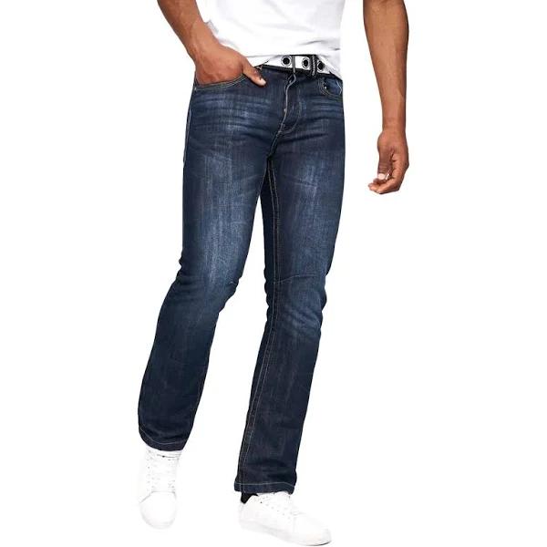 Crosshatch Mens New Baltimore Jeans Mid Wash 40S Cotton Polyester Mens Jeans