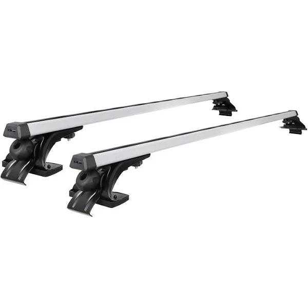 Universal Car Roof Rack 1450mm Cross Bars Aluminium Silver Adjustable Brackets Carrier 90kg