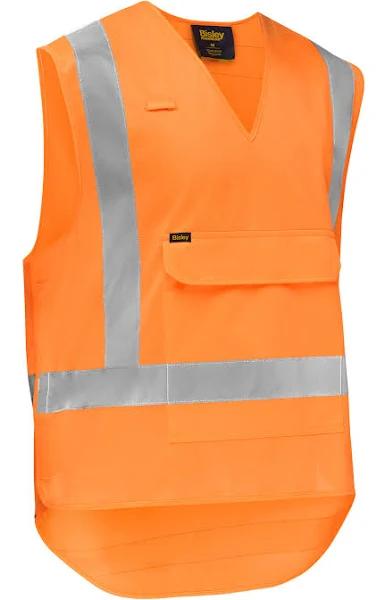 Bisley x Taped Hi Vis Detachable Safety Vest (BV0440XT) Rail Orange / XS