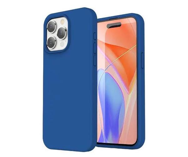 ZUSLAB iPhone 15 Pro Case Liquid Silicone Anti-scratch Gel Rubber Shockproof Protective Cover With Soft Microfiber Lining For Apple (2023) - Cobalt