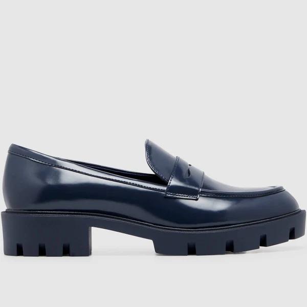 David Jones Nine West Maibel Loafer in Dark Blue, Size 8.5 AU