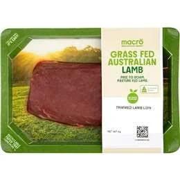 Macro Grass Fed Australian Lamb Trimmed Loin 180g - 320g