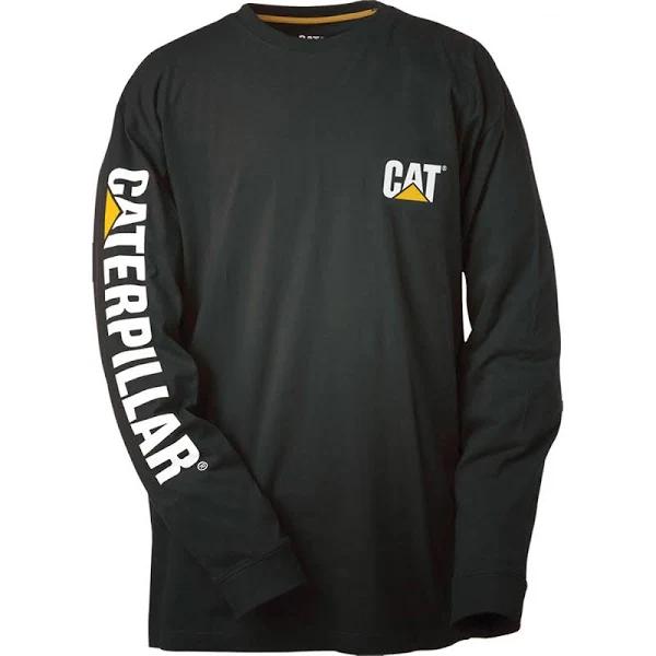 Caterpillar Trademark Banner L/S Tee - Size AU 4XL