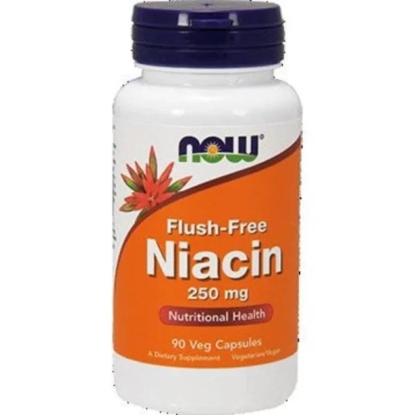 Now Foods, Flush-Free Niacin, 250 mg, 90 Veg Capsules