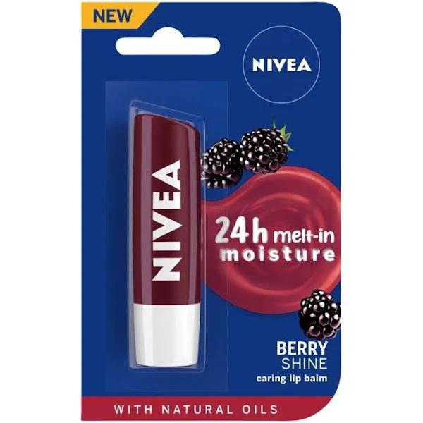 Nivea Lip Care Fruity Shine, Blackberry, 4.8g