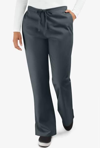 Cherokee Workwear Scrubs Women's Tall Drawstring Flare Pants - M - Pewter