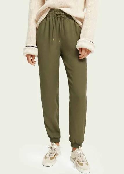 David Jones Scotch & Soda Easy Jogger Trousers in Army Green, Size XL