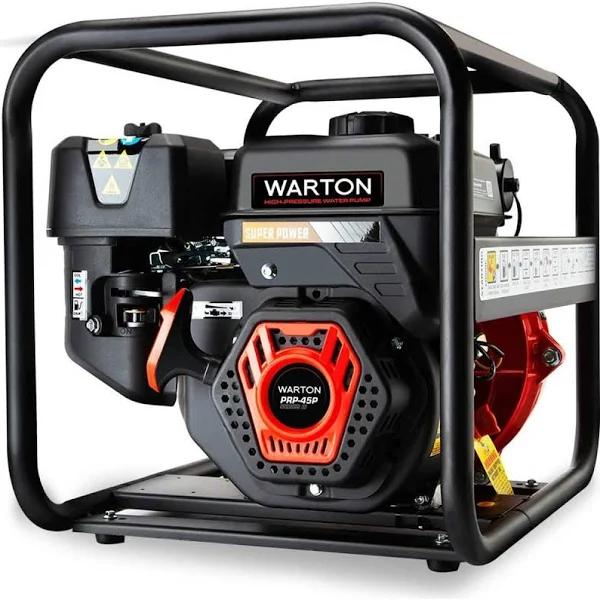 WARTON Petrol Water Pump 8HP Fire Fighting High Pressure Transfer Irrigation 4