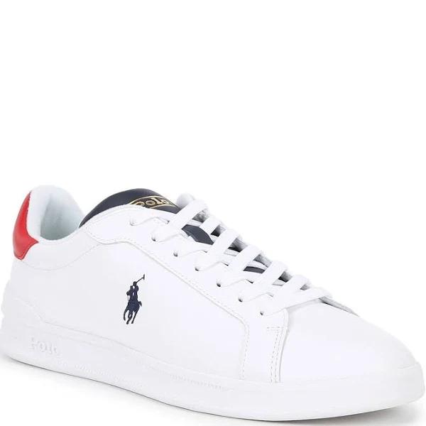 Polo Ralph Lauren White Heritage Court II Leather Sneakers