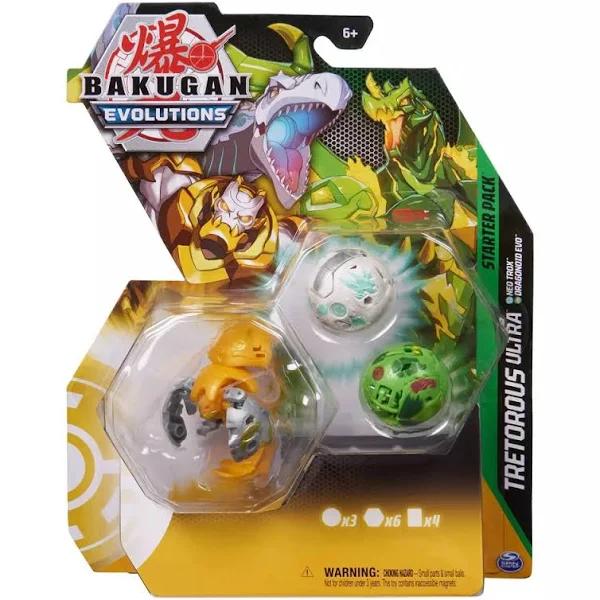 Bakugan Evolutions Starter Pack Tretorous Ultra Neo Trox Dragonoid Evo