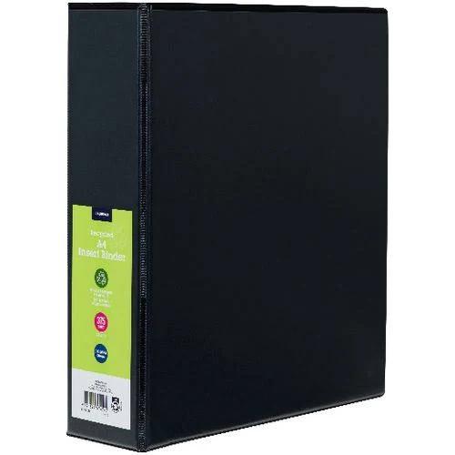 J.Burrows Recycled Insert Binder A4 3 D-Ring 50mm Black