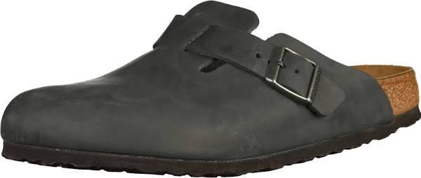 Birkenstock Boston Oiled Leather Narrow - Black 41