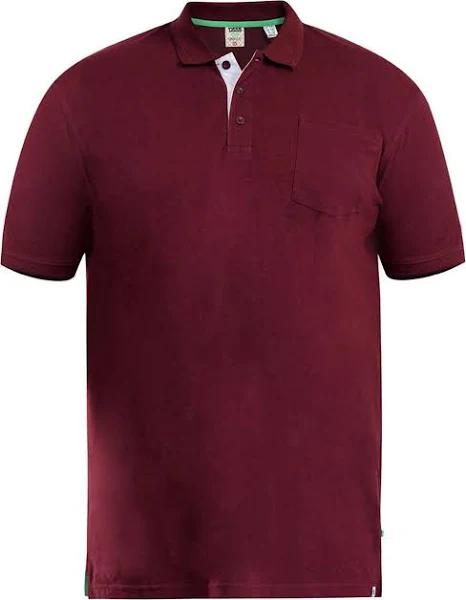 Duke Mens D555 Grant KingSize Pique Polo Shirt Maroon 4XL