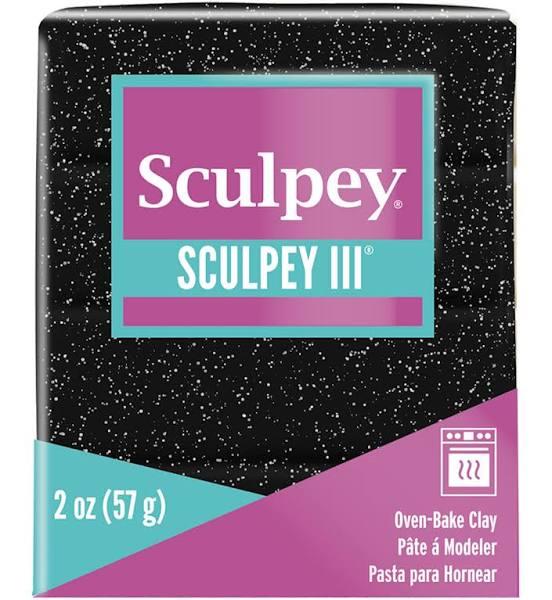 Sculpey III Modelling Clay Black Glitter 57g