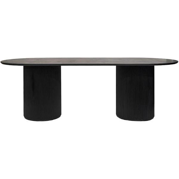 Arlo Oval Dining Table - 2.4m Black